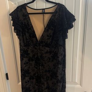 SHEIN 4X Evening Dress Black Lace